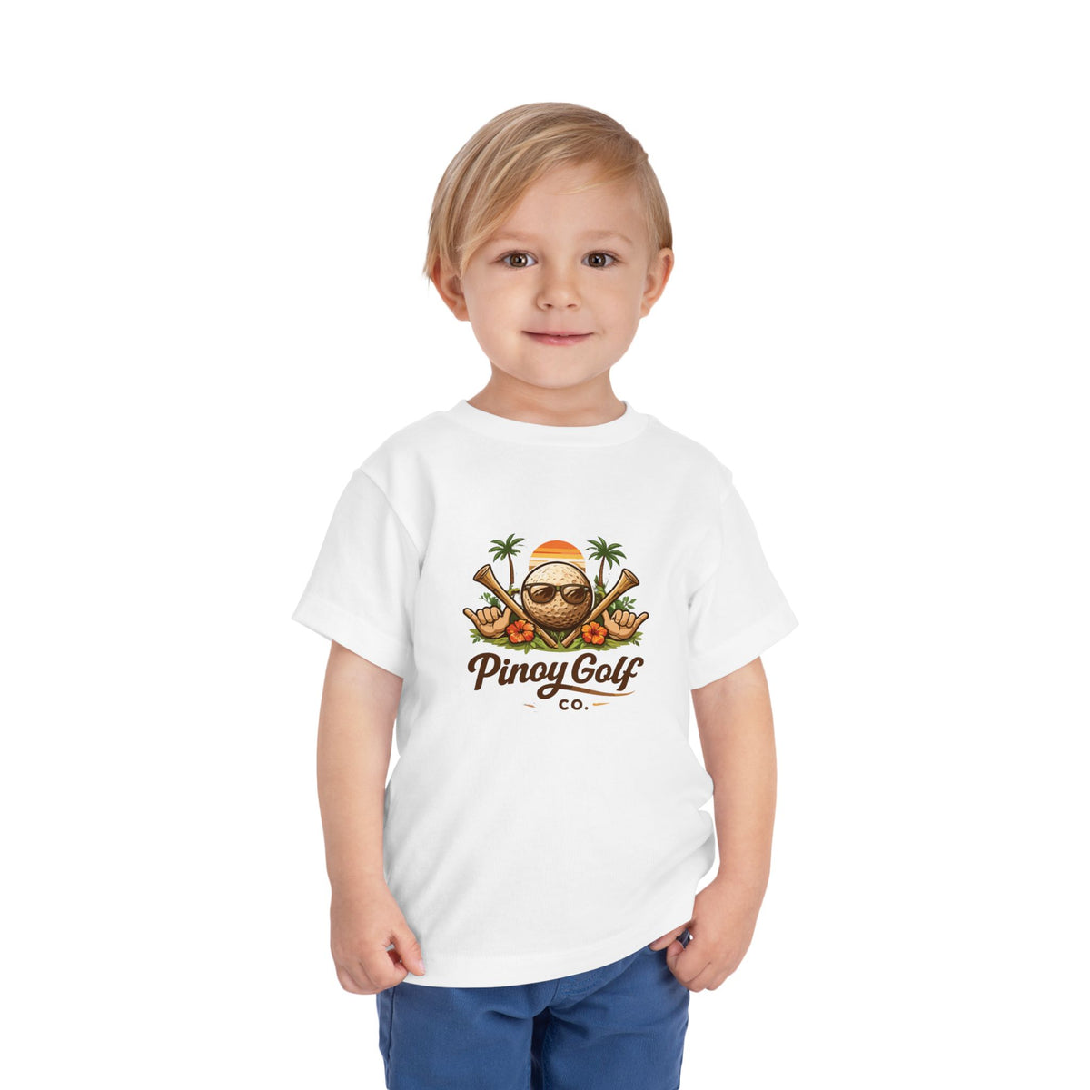Toddler Tee — "Pinoy Golf Co." Tropical Kid's Golf Shirt