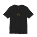Minimalist Golf Flag T-Shirt — Small Hex Emblem Chest Tee