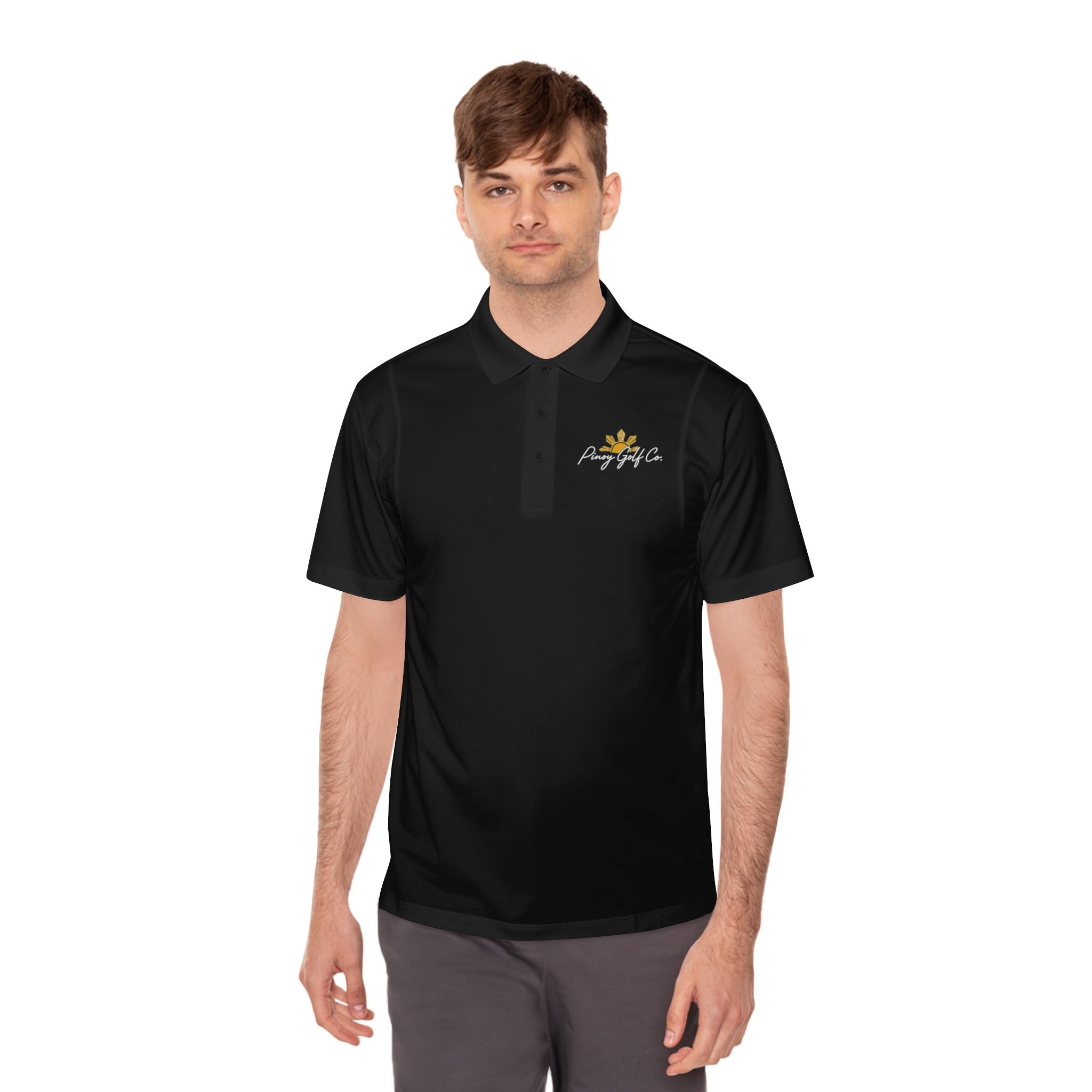Copy of Men's Sport Polo Shirt — Minimal Embroidered Chest Logo, Breathable Athletic Polo