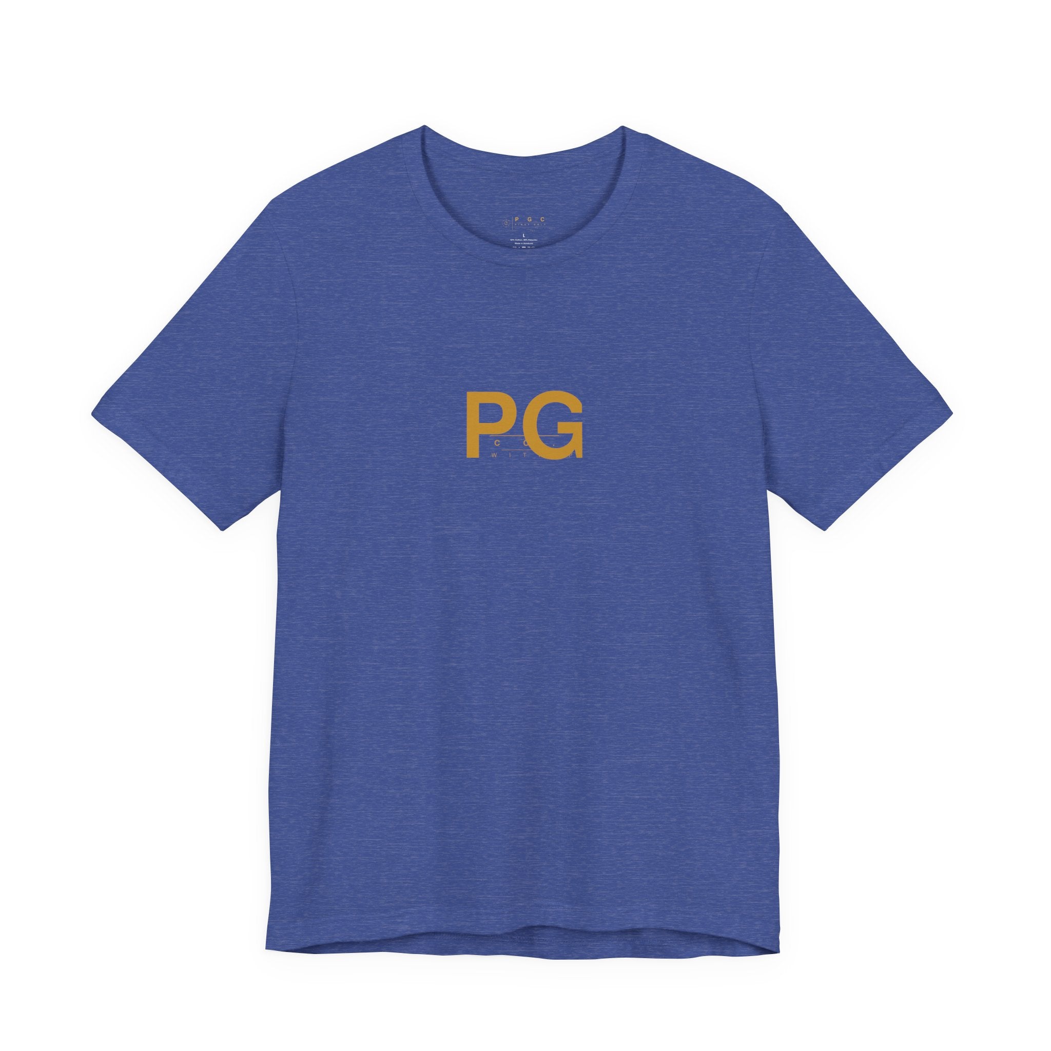PG Minimalist White Tee — Gold Initials Casual T-Shirt