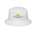 Golf Leaf Bucket Hat — "Piney Golf Co." Embroidered Casual Sun Hat/ Black Stitch