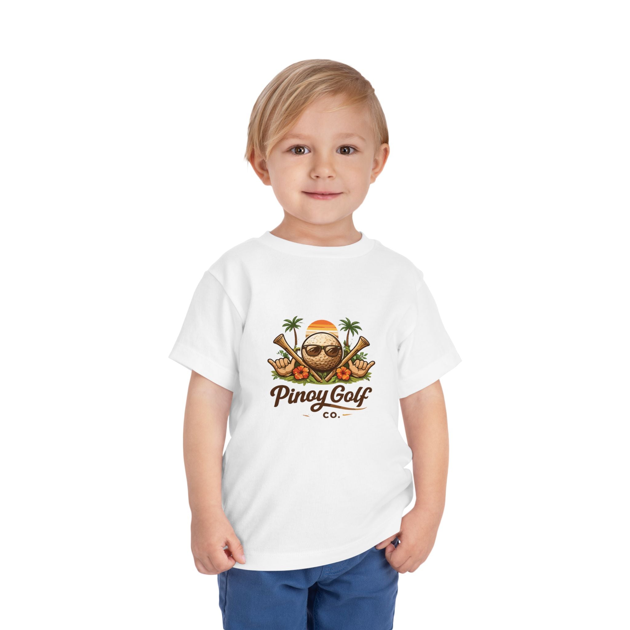 Toddler Tee — "Pinoy Golf Co." Tropical Kid's Golf Shirt