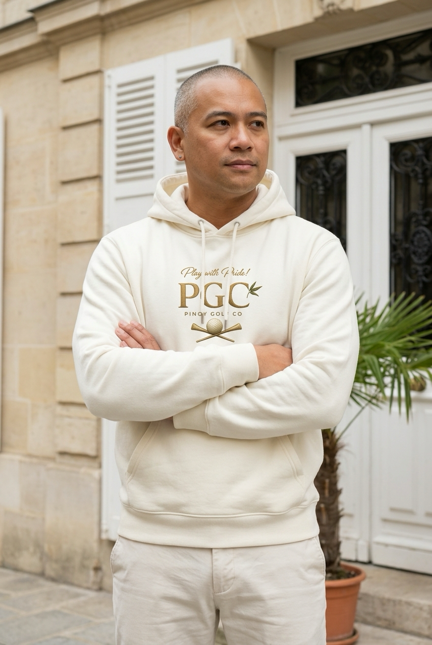 PGC Logo Hoodie – Minimalist Gold Crest Pullover