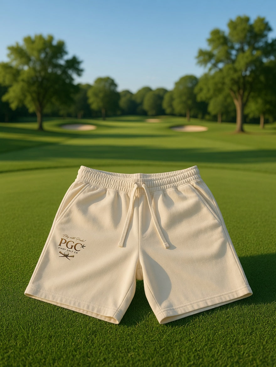 Lightweight Fleece Sweat Shorts — Minimal Pocket Moon Logo