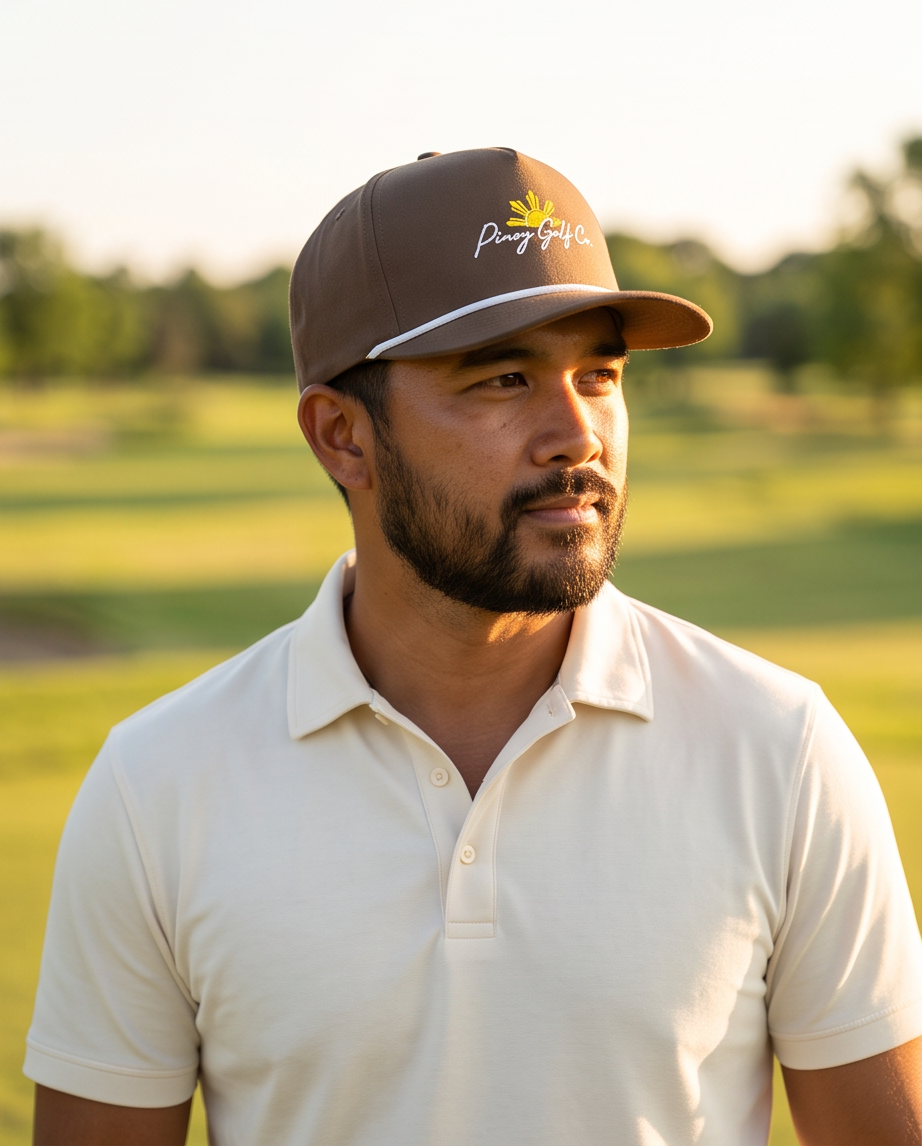 Sunwashed Rope Cap — 'Pinoy Golf Co.' Embroidered Trucker Hat