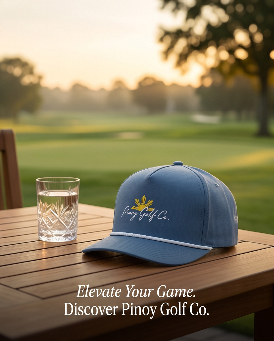 Sunwashed Rope Cap — 'Pinoy Golf Co.' Embroidered Trucker Hat