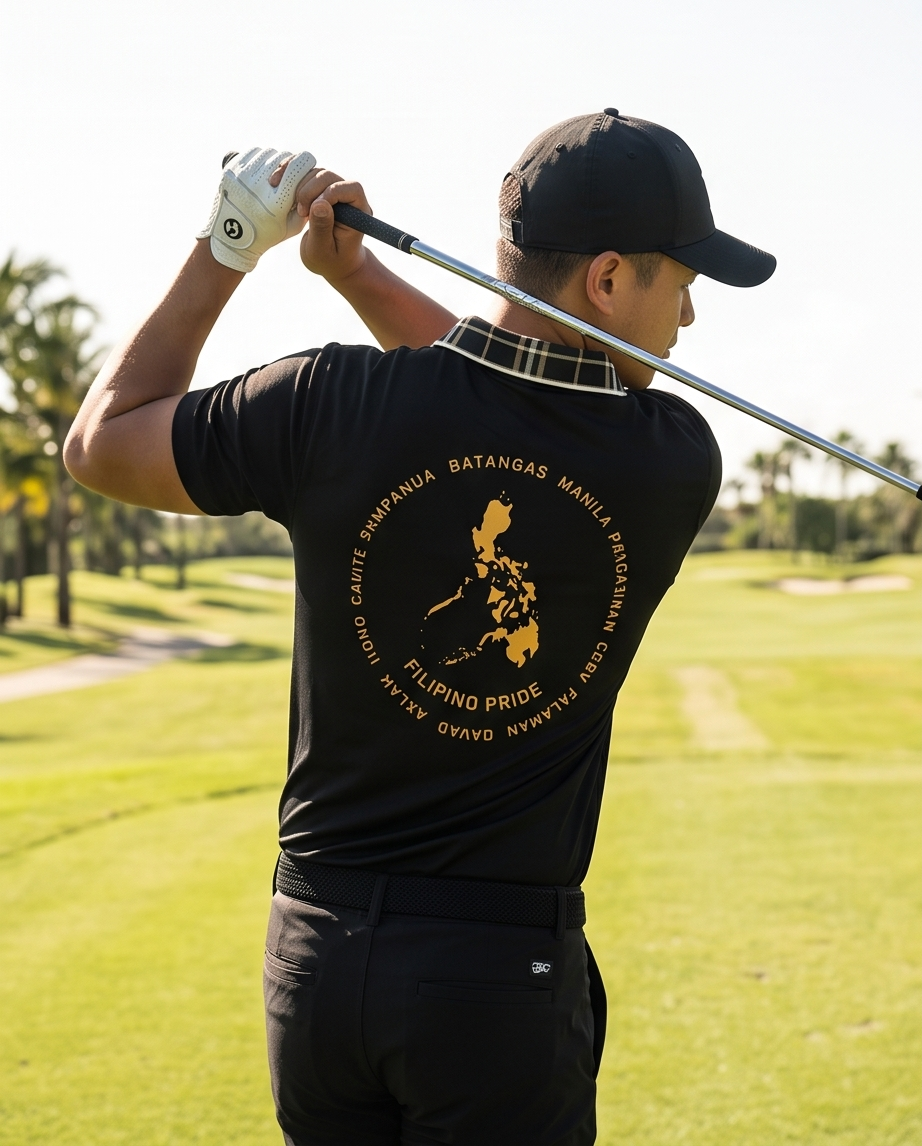Plaid Performance Polo - Black